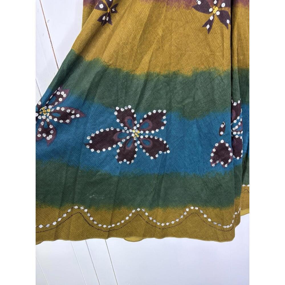 Funky People Skirt Womens Small Sequin Artsy Avant Garde Hippie Boho Maxi - Picture 8 of 10